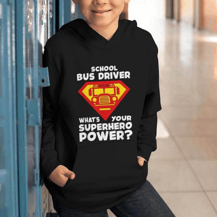 School Bus Driver Superhero Back To School Graphic Youth Hoodie School Bus Driver Superhero Back To School Graphic Youth Hoodie