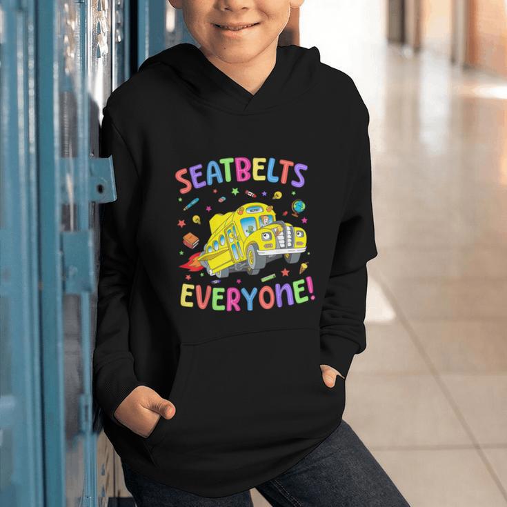 Seatbelt School Bus Driver Everyone Back To School Graphic Youth Hoodie