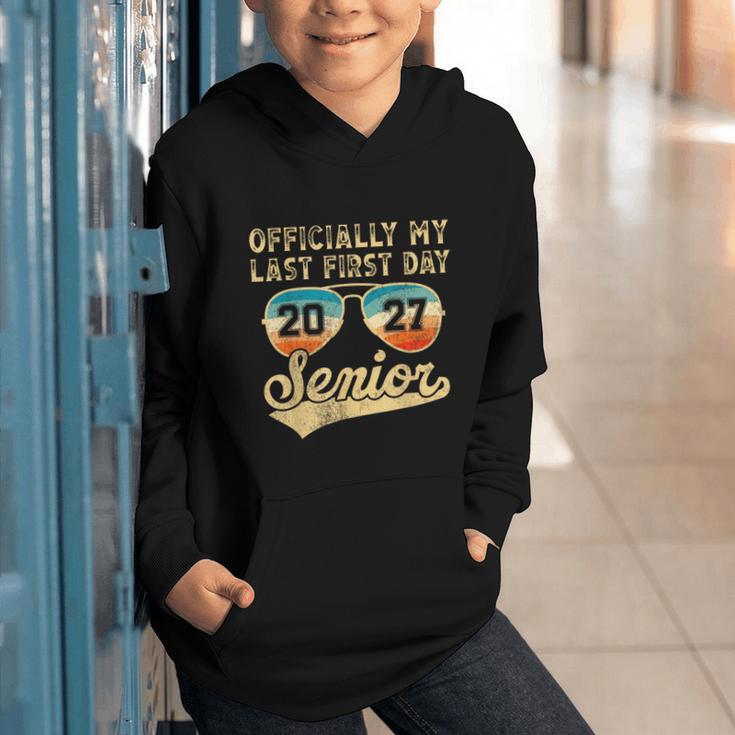 Senior Class Of 2027 Back To School Last First Day Of School Graphic Youth Hoodie Senior Class Of 2027 Back To School Last First Day Of School Graphic Youth Hoodie