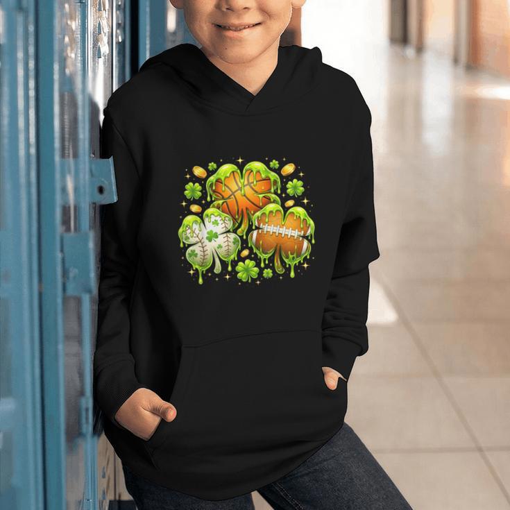 Shamrock Basketball Baseball Drip St Patrick's Day Boys Men Graphic Youth Hoodie Shamrock Basketball Baseball Drip St Patrick's Day Boys Men Graphic Youth Hoodie