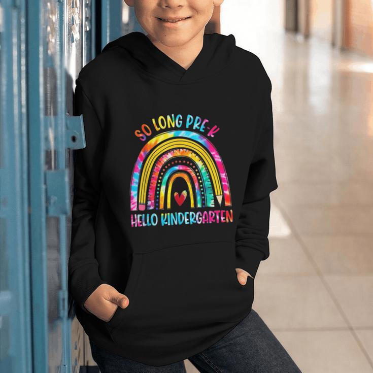 So Long Pre-K Hello Kindergarten Rainbow Back To School Graphic Youth Hoodie So Long Pre-K Hello Kindergarten Rainbow Back To School Graphic Youth Hoodie