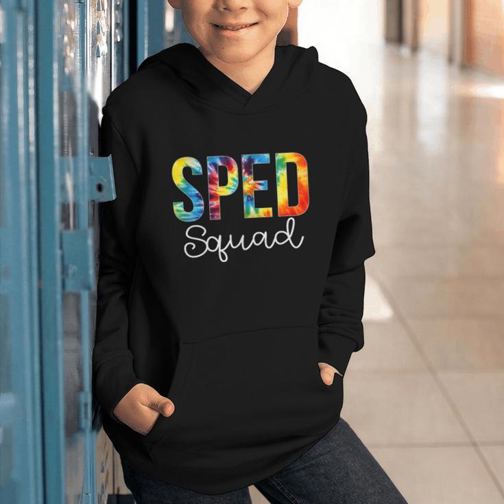 Sped Squad For Work Tie Dye Back To School Appreciation Day Graphic Youth Hoodie