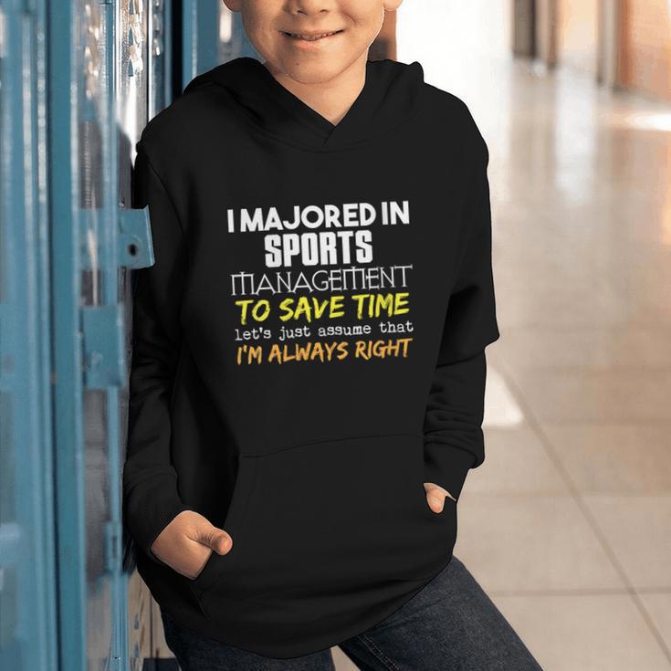 Sports Management Major For Back To School Graphic Youth Hoodie Sports Management Major For Back To School Graphic Youth Hoodie