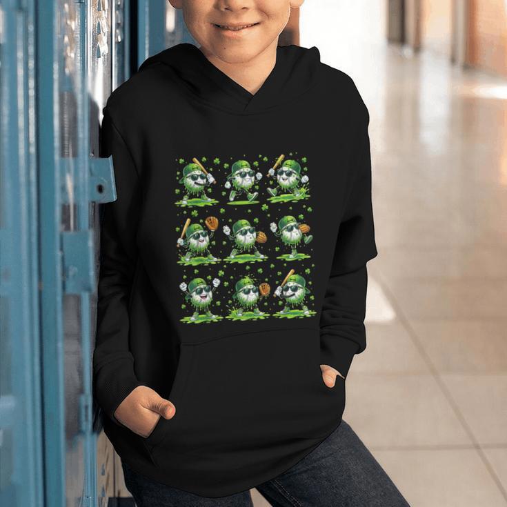 St Patricks Day Baseball Ice Cream Boys Baseball Player Graphic Youth Hoodie St Patricks Day Baseball Ice Cream Boys Baseball Player Graphic Youth Hoodie