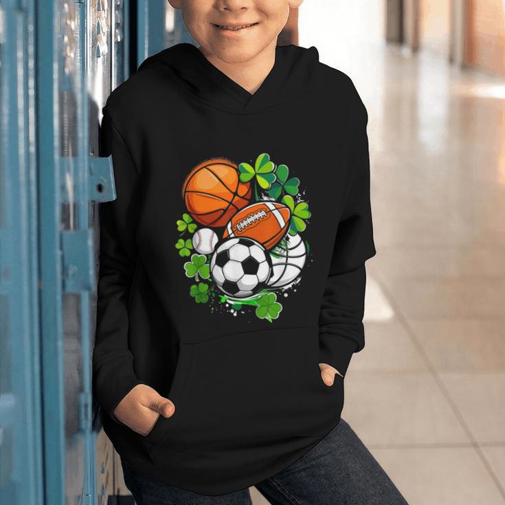 St Patricks Day Shamrock Basketball Baseball Football Soccer Graphic Youth Hoodie St Patricks Day Shamrock Basketball Baseball Football Soccer Graphic Youth Hoodie