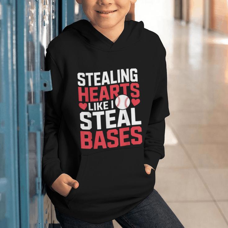 Stealing Hearts Like I Steal Bases Cute Baseball Kids Graphic Youth Hoodie Stealing Hearts Like I Steal Bases Cute Baseball Kids Graphic Youth Hoodie
