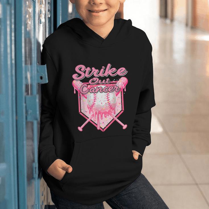 Strike Out Breast Cancer Baseball Drip For Boys Youth Graphic Youth Hoodie Strike Out Breast Cancer Baseball Drip For Boys Youth Graphic Youth Hoodie