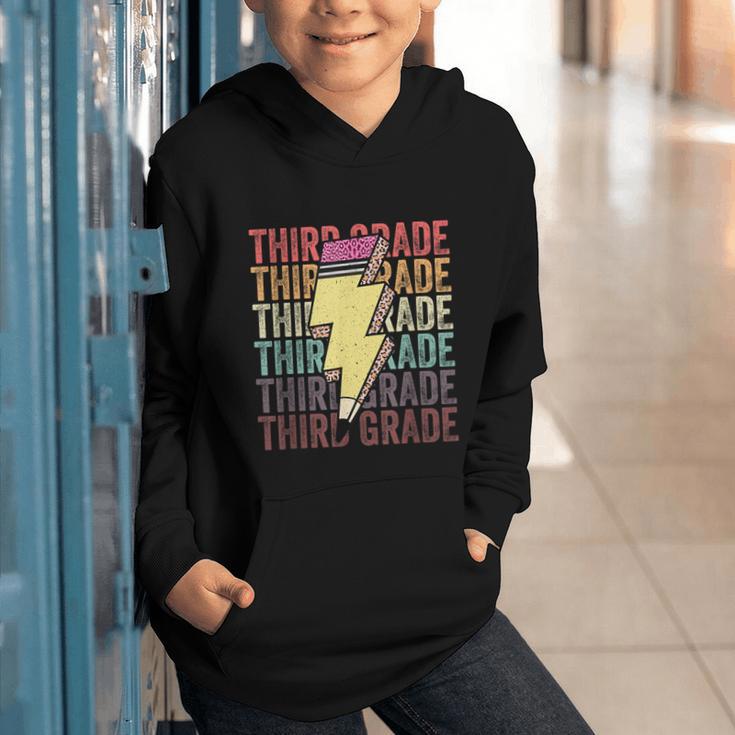 Third Grade Lightning Bolt Pencil 1st Day Of Back To School Graphic Youth Hoodie Third Grade Lightning Bolt Pencil 1st Day Of Back To School Graphic Youth Hoodie