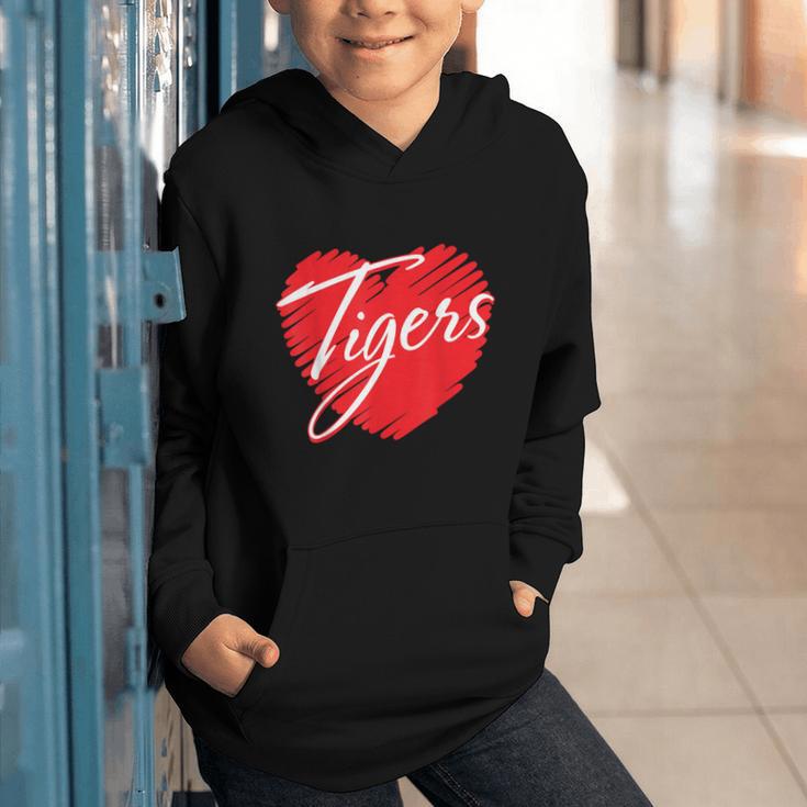 Tigers Heart Back To School Spirit R Graphic Youth Hoodie