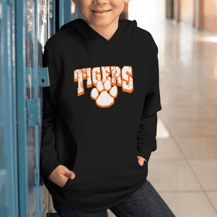 Tigers School Spirit Mascot Back To School Orange Graphic Youth Hoodie Tigers School Spirit Mascot Back To School Orange Graphic Youth Hoodie