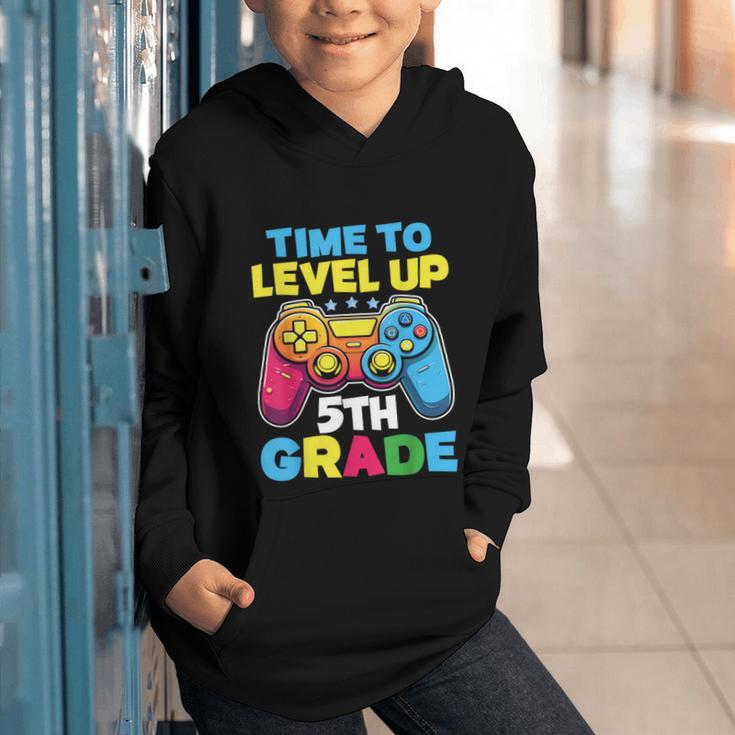 Time To Level Up 5th Grade Video Gamer Kids Back To School Graphic Youth Hoodie