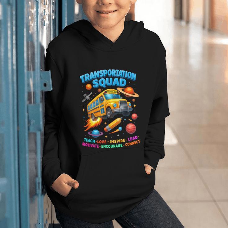 Transportation Squad School Bus Back To School Retro Graphic Youth Hoodie Transportation Squad School Bus Back To School Retro Graphic Youth Hoodie