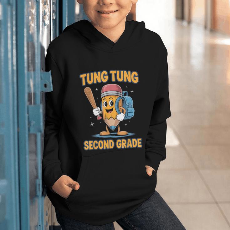 Tung Tung Sahur 2nd Grade Italian Brainrot Back To School Graphic Youth Hoodie