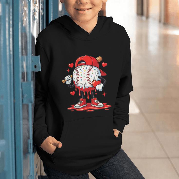 Valentine Baseball Drip Ice Cream Youth Boys Couples Graphic Youth Hoodie Valentine Baseball Drip Ice Cream Youth Boys Couples Graphic Youth Hoodie