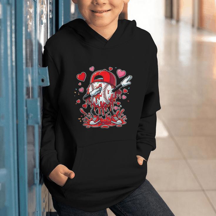 Valentines Baseball Toddler Boys Kids Dabbing Baseball Drip Graphic Youth Hoodie Valentines Baseball Toddler Boys Kids Dabbing Baseball Drip Graphic Youth Hoodie