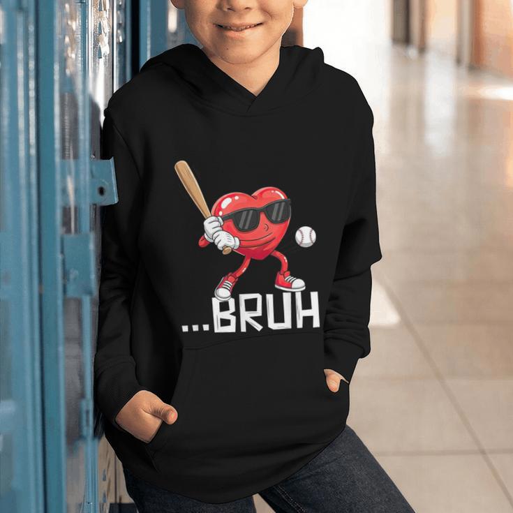 Valentines Bruh Red Heart Playing Baseball Men Boys Kids Graphic Youth Hoodie Valentines Bruh Red Heart Playing Baseball Men Boys Kids Graphic Youth Hoodie