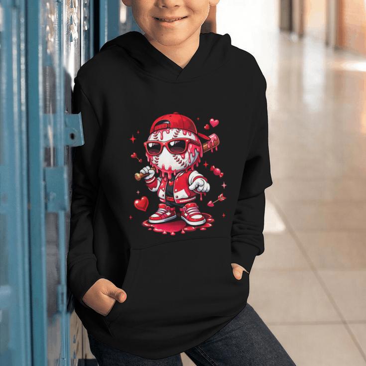 Valentines Day Baseball Drip Ice Cream For Boys Kids Teens Graphic Youth Hoodie Valentines Day Baseball Drip Ice Cream For Boys Kids Teens Graphic Youth Hoodie