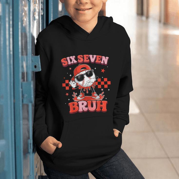 Valentines Day Baseball Six Seven 67 Meme Heart Baseball Dab Graphic Youth Hoodie Valentines Day Baseball Six Seven 67 Meme Heart Baseball Dab Graphic Youth Hoodie