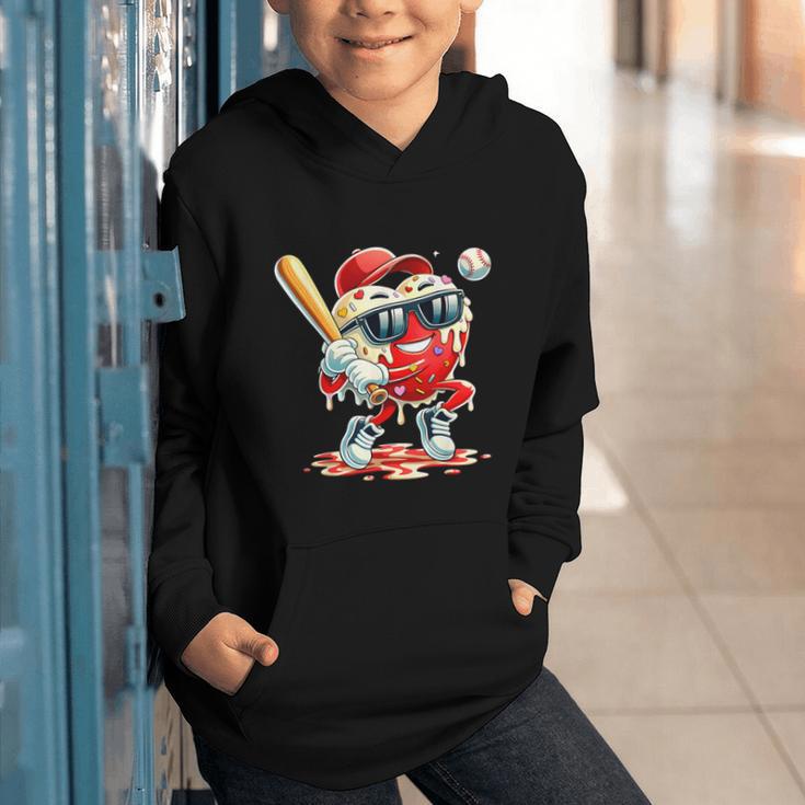 Valentines Day Heart Baseball Drip Ice Cream Boys Kids Men Graphic Youth Hoodie Valentines Day Heart Baseball Drip Ice Cream Boys Kids Men Graphic Youth Hoodie