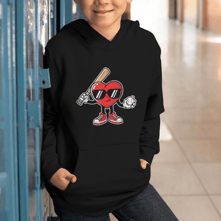 Valentines Day Heart Baseball Player Sports Boys Kids Men Graphic Youth Hoodie Valentines Day Heart Baseball Player Sports Boys Kids Men Graphic Youth Hoodie