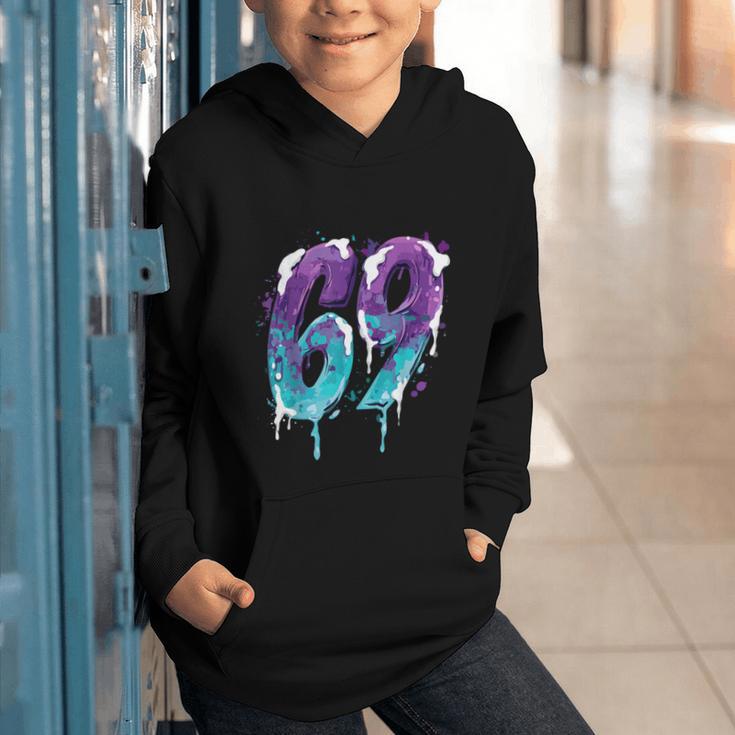 Vintage Baseball 69 Number Graphic Youth Hoodie