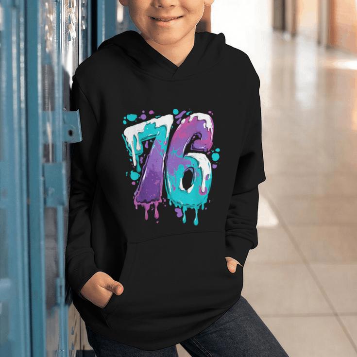 Vintage Baseball 76 Number Graphic Youth Hoodie Vintage Baseball 76 Number Graphic Youth Hoodie