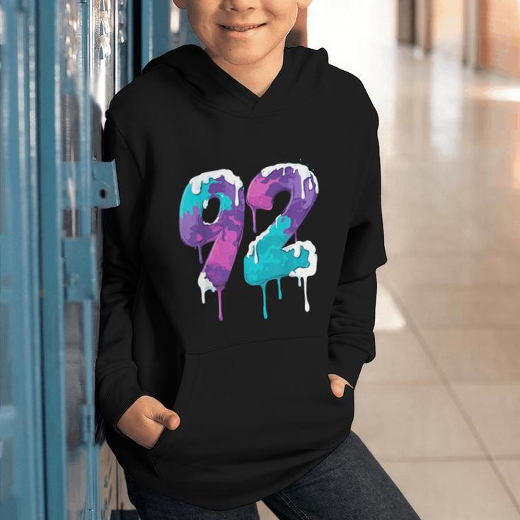 Vintage Baseball 92 Number Graphic Youth Hoodie