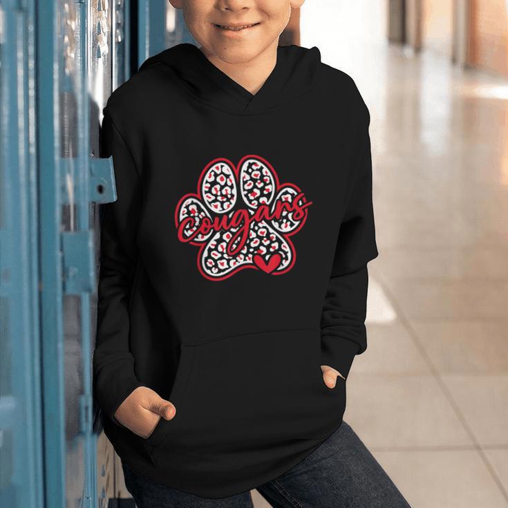 Vintage Cougars School Sports Team Spirit Back To School Graphic Youth Hoodie