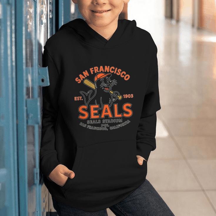 Vintage San Francisco Seals California Baseball Logo Graphic Youth Hoodie Vintage San Francisco Seals California Baseball Logo Graphic Youth Hoodie