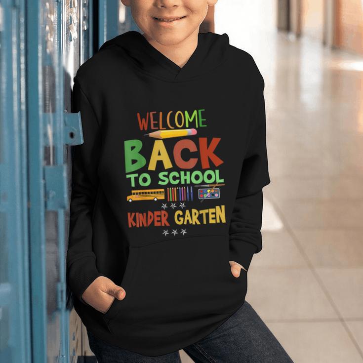 Welcome Back To School Kinder Garten First Day Of School Kid Graphic Youth Hoodie Welcome Back To School Kinder Garten First Day Of School Kid Graphic Youth Hoodie