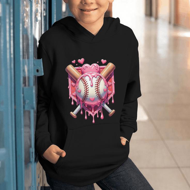 Women's Valentines Day Baseball Boys Ice Cream Drip Heart Youth Kids Graphic Youth Hoodie Women's Valentines Day Baseball Boys Ice Cream Drip Heart Youth Kids Graphic Youth Hoodie