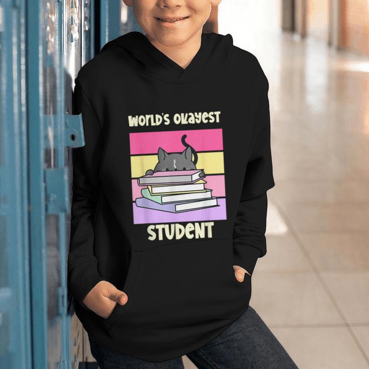 World's Okayest Student Fun Back To School & New Term Graphic Youth Hoodie