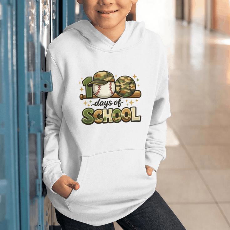 100 Days Of School Baseball Camo School Teacher Boy Graphic Youth Hoodie 100 Days Of School Baseball Camo School Teacher Boy Graphic Youth Hoodie