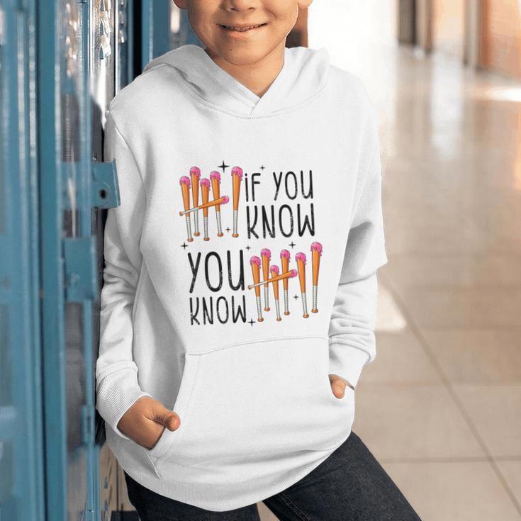6 7 If You Know You Know Baseball Ice Cream Dip Graphic Youth Hoodie