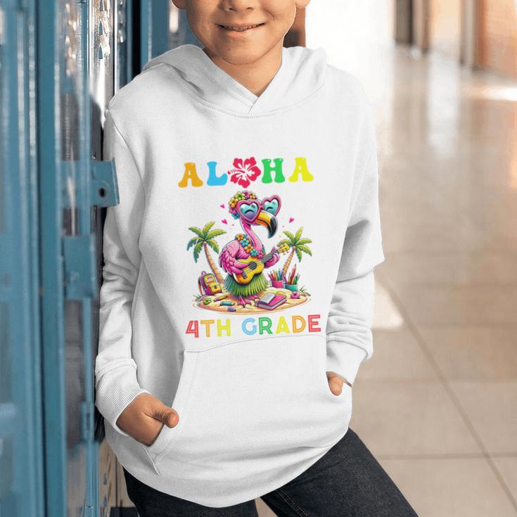 Aloha Fourth Grade Flamingo Hawaii Back To School Kids Girl Premium Tri-Blend Graphic Youth Hoodie Aloha Fourth Grade Flamingo Hawaii Back To School Kids Girl Premium Tri-Blend Graphic Youth Hoodie