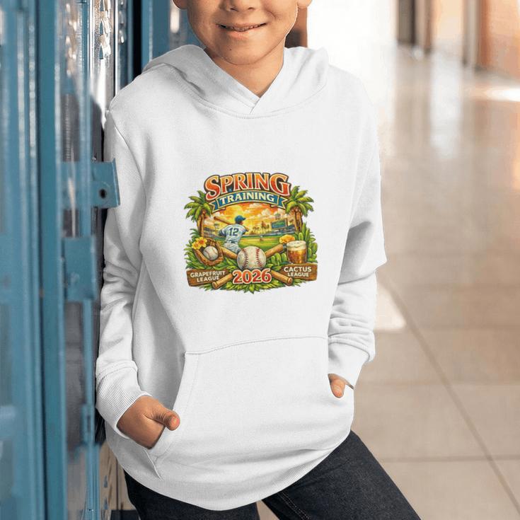 Awesome Spring Trainings 2026 Baseball Arizona Florida Graphic Youth Hoodie Awesome Spring Trainings 2026 Baseball Arizona Florida Graphic Youth Hoodie