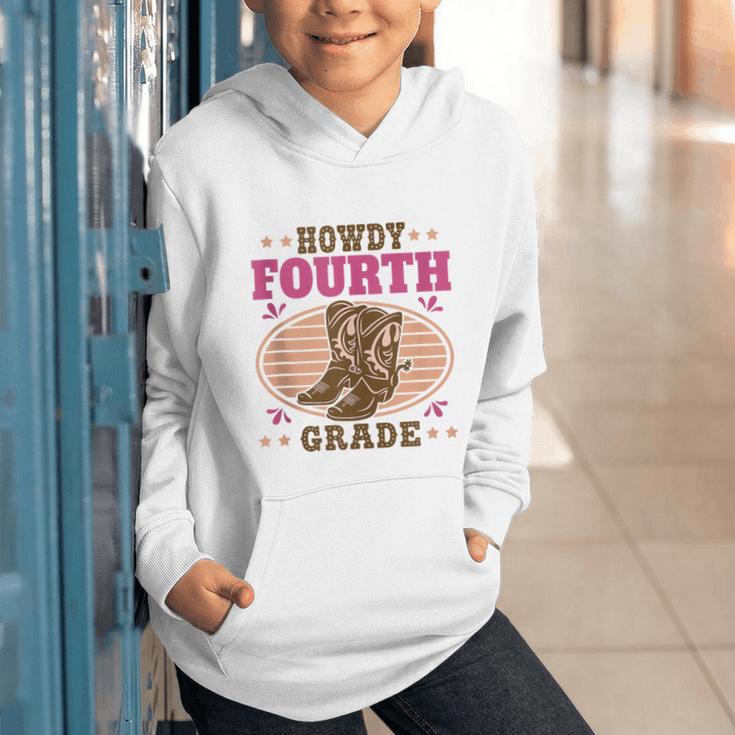 Back To School Howdy Fourth Grade Girls Graphic Youth Hoodie