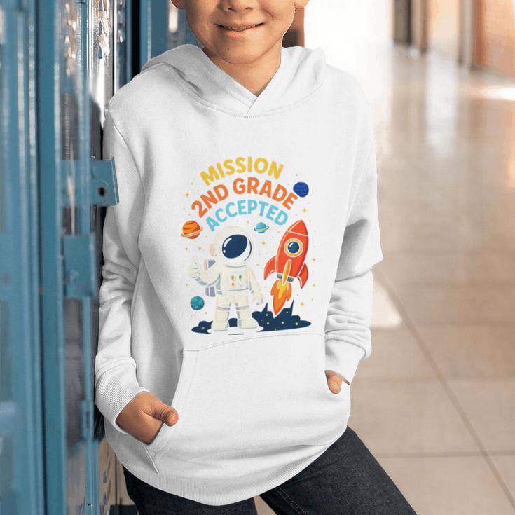Back To School Mission Second 2nd Grade Accepted Astronaut Premium Tri-Blend Graphic Youth Hoodie