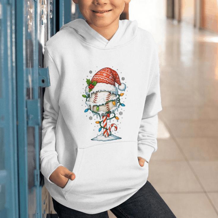 Baseball Christmas Ball Hat Snow Winter Premium Tri-Blend Graphic Youth Hoodie Baseball Christmas Ball Hat Snow Winter Premium Tri-Blend Graphic Youth Hoodie
