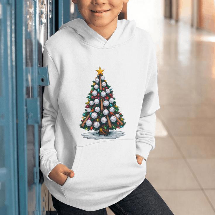 Baseball Christmas Tree Men Boys Youth Santa Sports Graphic Youth Hoodie Baseball Christmas Tree Men Boys Youth Santa Sports Graphic Youth Hoodie
