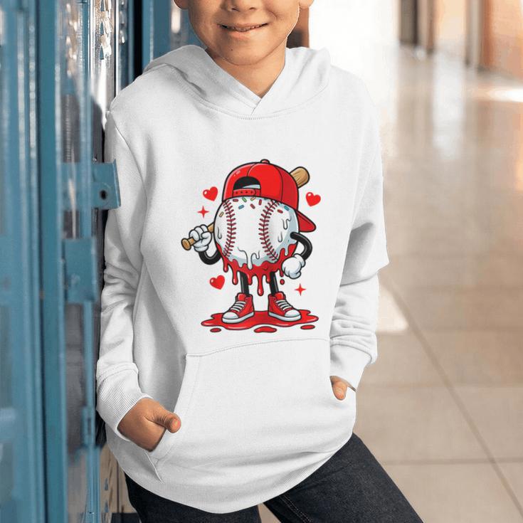 Baseball Drip Icecream Apparel Youth Boy Valentine Raglan Baseball Tee Graphic Youth Hoodie