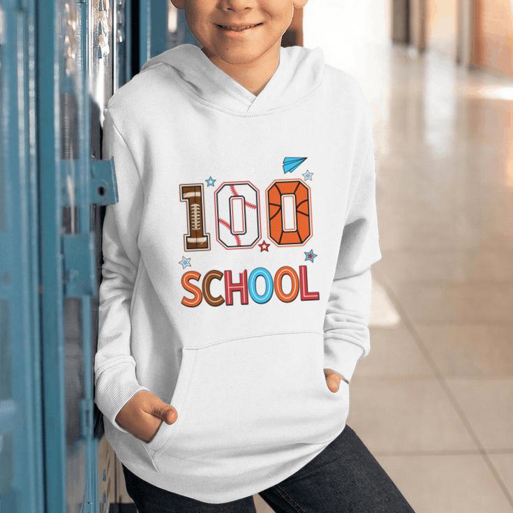 Baseball Football Basketball I Survived 100 Days Of School Graphic Youth Hoodie Baseball Football Basketball I Survived 100 Days Of School Graphic Youth Hoodie