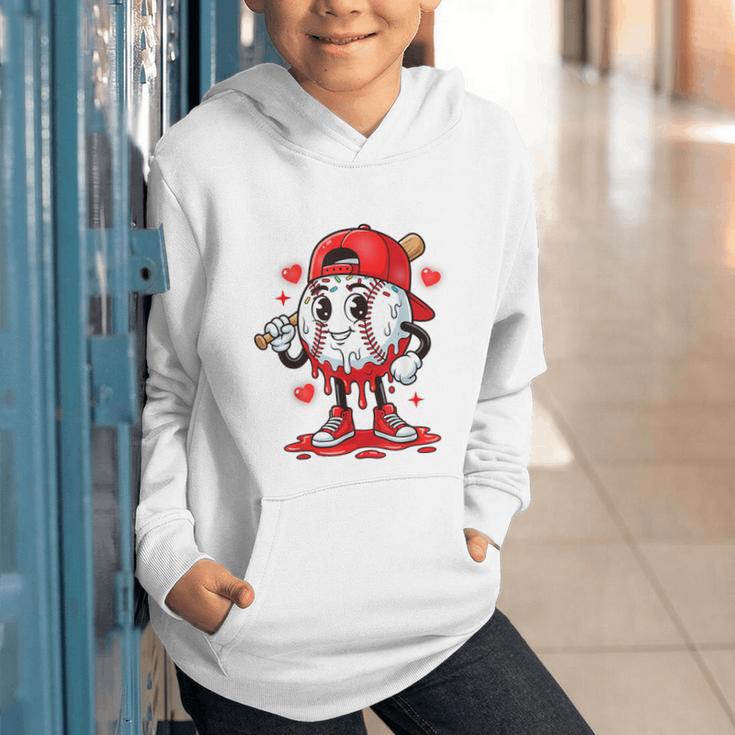 Baseball Ice Cream Valentine Dripping Game Day Men Boys Kids Graphic Youth Hoodie Baseball Ice Cream Valentine Dripping Game Day Men Boys Kids Graphic Youth Hoodie