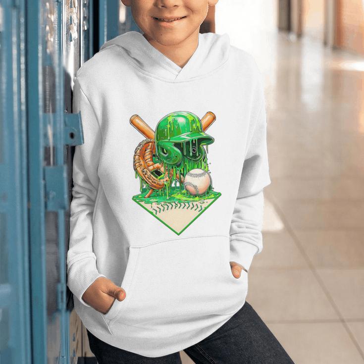 Baseball Life Style Ice Cream Drip Green Premium Tri-Blend Graphic Youth Hoodie Baseball Life Style Ice Cream Drip Green Premium Tri-Blend Graphic Youth Hoodie