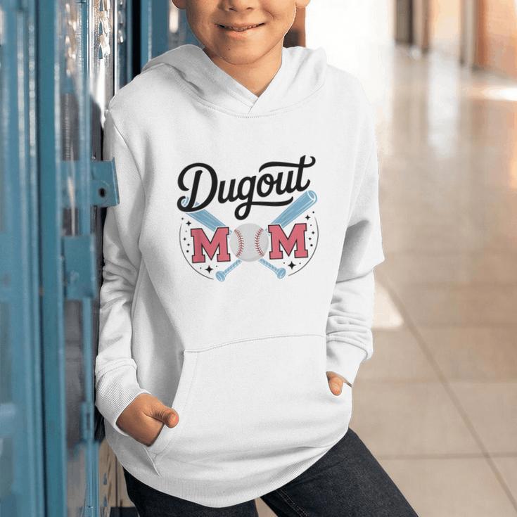 Baseball Mom – Proud Dugout Supporter Graphic Youth Hoodie