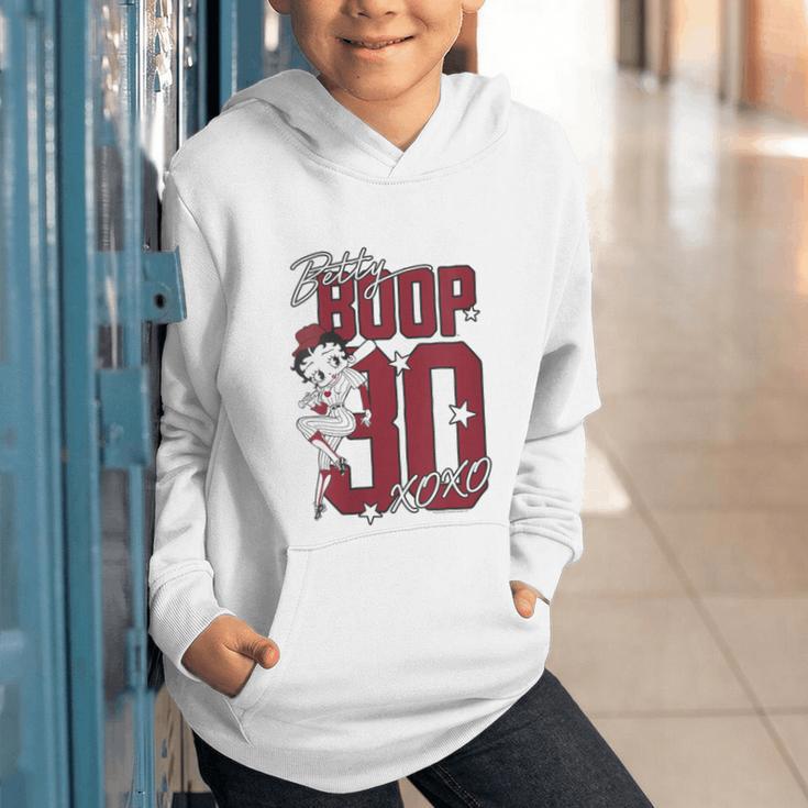 Betty Boop Baseball Logo Jersey With Stars Cute Cartoon Graphic Youth Hoodie