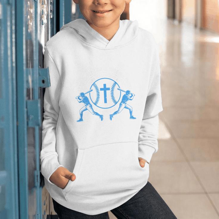 Boys Baseball Christian-Shirt Softball I Can Do All Things Graphic Youth Hoodie