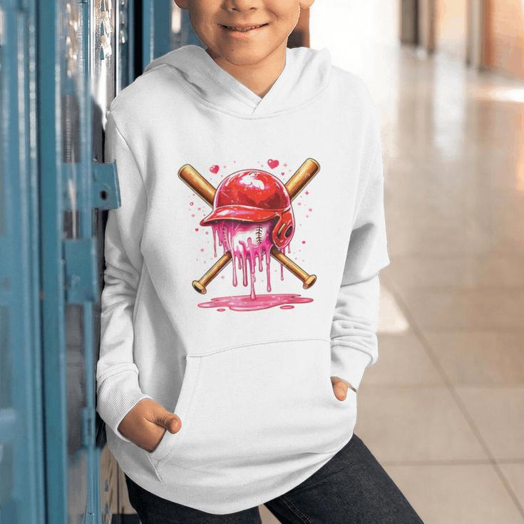 Boys Valentine Day Baseball Helmet Drip Ice-Cream Youth Kids Graphic Youth Hoodie Boys Valentine Day Baseball Helmet Drip Ice-Cream Youth Kids Graphic Youth Hoodie