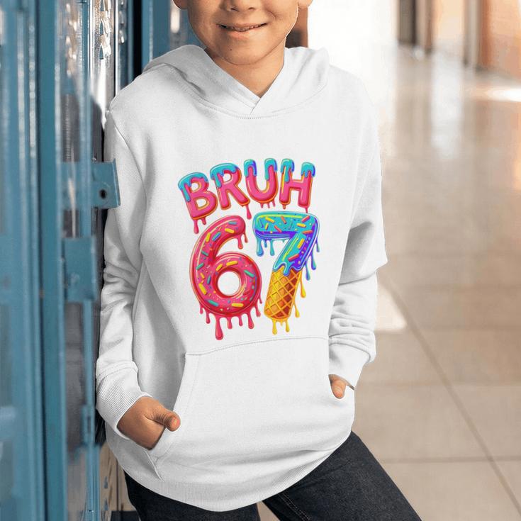 Bruh 67 Baseball Drip Number 67 Player 67th Birthday Graphic Youth Hoodie Bruh 67 Baseball Drip Number 67 Player 67th Birthday Graphic Youth Hoodie