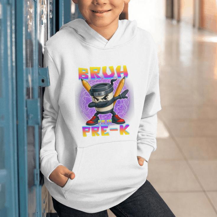 Bruh I'm In Pre-K Back To School Italian Brainrot Premium Tri-Blend Graphic Youth Hoodie